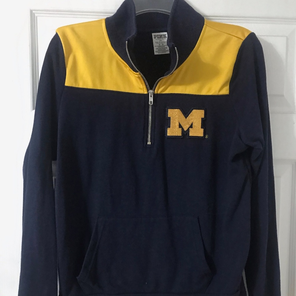 University of Michigan  Pink quarter zip